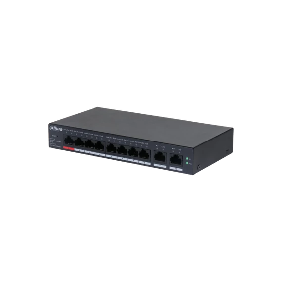 Dahua switch PoE - CS4010-8GT-110 (Cloud menedzsment; 8x 1Gbps PoE + 2x 1Gbps port, 110W)