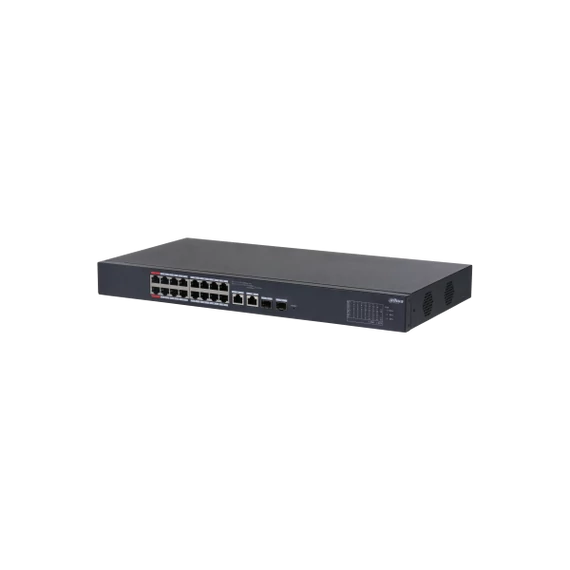 Dahua PoE switch - CS4218-16ET-135 (Cloud menedzsment; 16x 100Mbps at/af PoE; 2x 1Gbps; 2x 1Gbps SFP port; 135W PoE)