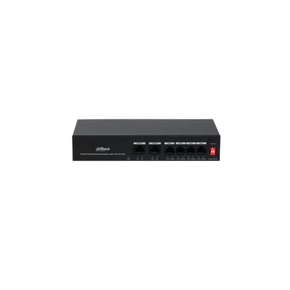Dahua PoE switch - PFS3006-4ET-36 (4x100Mbps af/atPoE+ 2x100Mbps port, 36W)