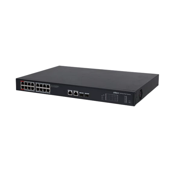 Dahua switch PoE - PFS3220-16GT-240 (16x 1Gbps at/af PoE + 2x 1Gbps + 2x SFP, 240W)