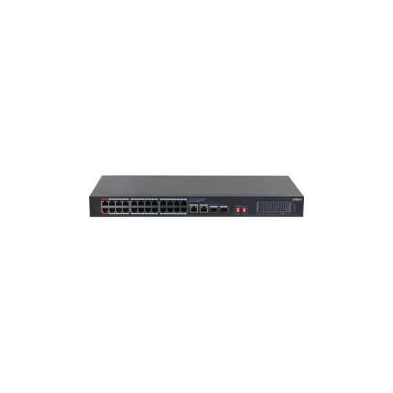 Dahua PoE switch - S3228-24GT-375 (24x 1Gbps at/af PoE + 2x 1Gbps Uplink + 2x SFP, 375W)
