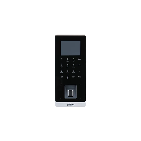 Dahua beléptető vezérlő - ASI2212H-DW (LCD kijelző, IC/ID card + kód + ujjlenyomat, RS-485/Wiegand/RJ45, I/O)