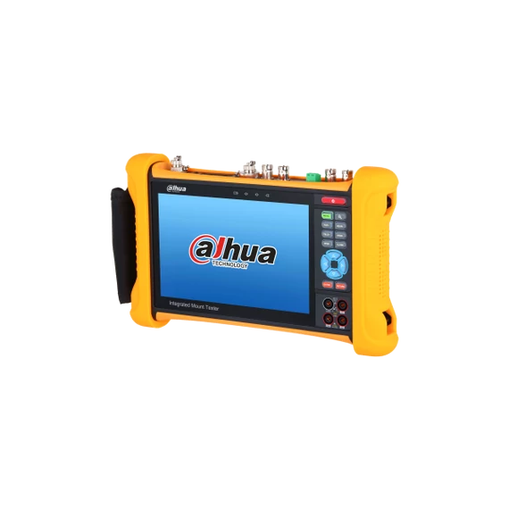 Dahua teszt monitor - PFM906-E (IP/HDCVI/HDTVI/AHD; 7"kijelző, Eth./IP teszt, IP konf, BNC be-/kimenet, onvif, PoE, akk)