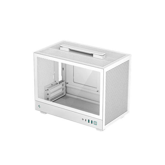 DeepCool Számítógépház - CH160 WH (fekete, Mini-ITX, 2xUSB3.0, Type-C, fehér)
