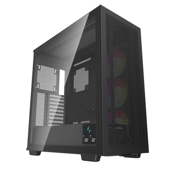 DeepCool Számítógépház - MORPHEUS (fekete, moduláris, 3x140mm ventilátor,Mini-ITX /M-ATX /ATX /E-ATX, 4xUSB3.0, 1xUSB-C)