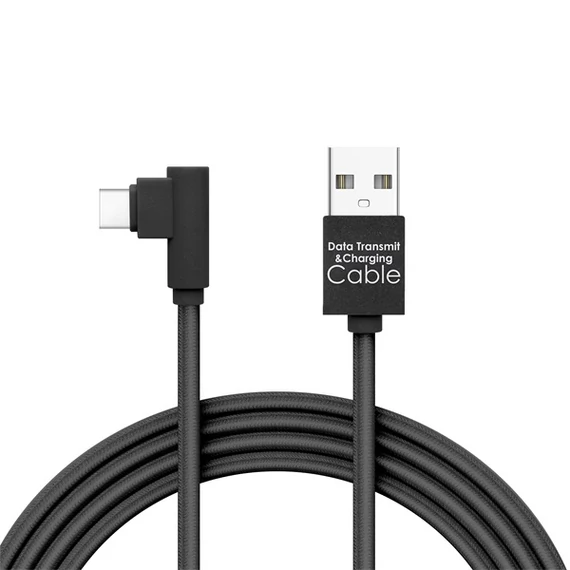 Delight kábel - USB-C töltőkábel (USB - USB Type-C apa be-/kimenet; 2m, fekete)
