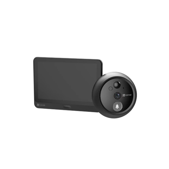 EZVIZ HP4 kültéri vezeték nélküli kukucskáló csengővel  4,3 hüvelyk, kétirányú video hívás, csengő, 4600 mAh, 512G