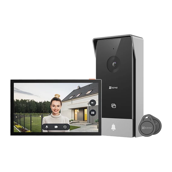 EZVIZ HP5 színes video kaputelefon, 7 hüvelykes átmérő, távoli nyitás, 2 vezeték, beépített csengő, kétirányú beszéd