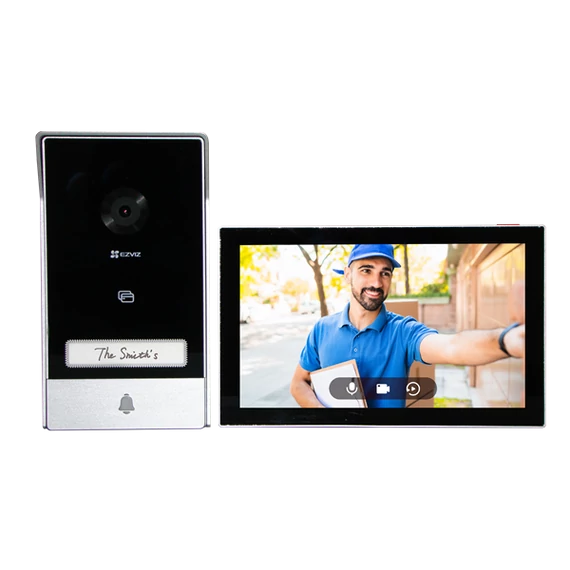 EZVIZ HP7 kültéri színes video kaputelefon, távoli ajtónyitás,inteligens mozgásérzékelés, több csengőhang, mikroSD 512GB
