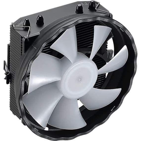 Formula CPU Cooler - Astral Plus FRPW 4P (17-34dB, 4pin csatlakozó, 4 db heatpipe, 9cm, PWM, FRGB)