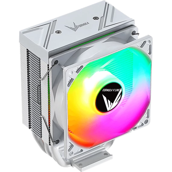 Formula CPU Cooler - Ice Burg ARPW 4P (17-34dB, 4pin csatlakozó, 4 db heatpipe, 9cm, PWM, ARGB)