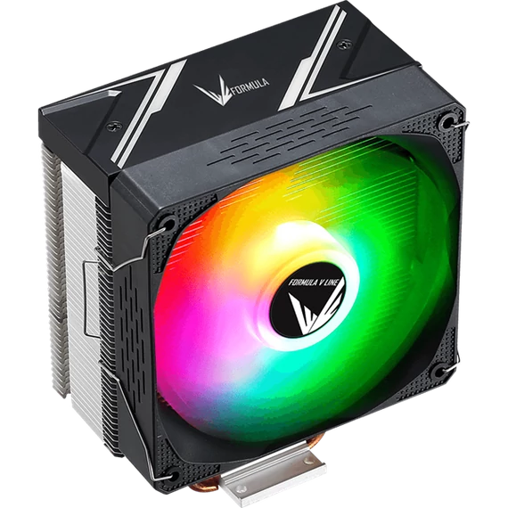 Formula CPU Cooler - Ice Burg Plus ARPW 4P (17-34dB, 4pin csatlakozó, 4 db heatpipe, 12cm, PWM, ARGB)