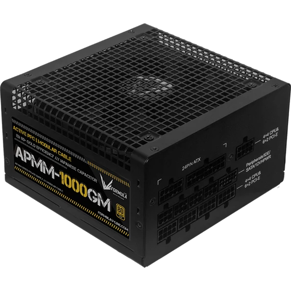 Formula Tápegység 1000W - APMM-1000GM (80 Plus Gold, ATX3.1/PCIe 5.1, Aktív PFC, 14cm, Full Moduláris)