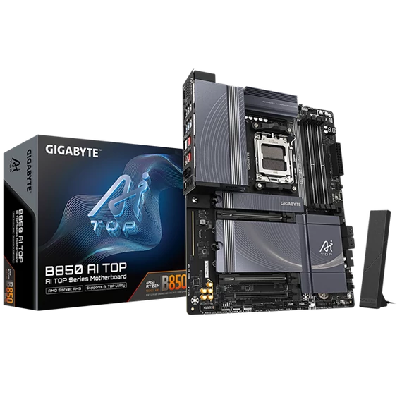 GIGABYTE Alaplap AM5 B850 AI TOP AMD B850, ATX