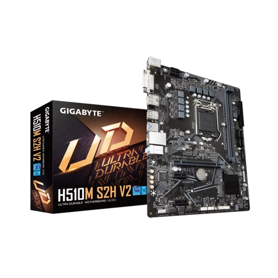 Gigabyte Alaplap - Intel H510M S2H V2 s1200 (H510, 2xDDR4 3200MHz, 1xGBE LAN, 4xSATA3, M.2, 8xUSB2.0, 4xUSB3.2)