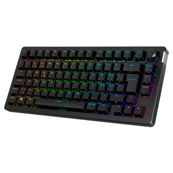 HP HYPERX vezeték nélküli mechanikus gaming billentyűzet Alloy Rise 75 piros switch - amerikai lokalizáció