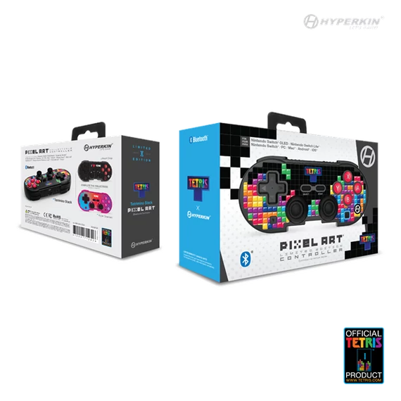 HYPERKIN Pixel Art Tetris Nintendo Switch/PC/Mac/Android "Tetrimino Stack" BT kontroller