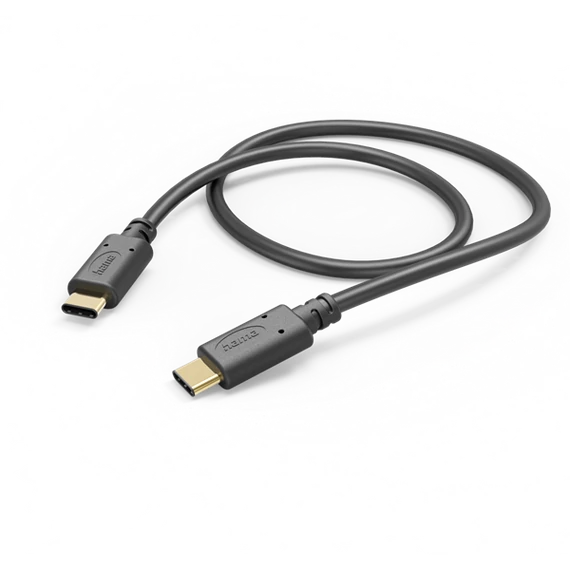 Hama Kábel - 201589 (2xUSB-C, USB 2.0, 1,0m, fekete)