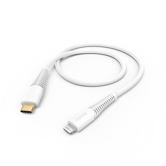 Hama Kábel - 201603  (USB-C/Lightning, USB 2.0, 1,5m, fehér)