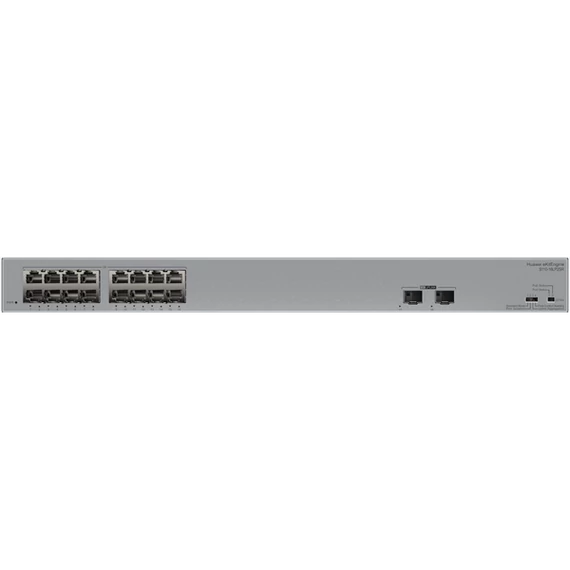 Huawei eKit Switch 16x1000Mbps (124W POE+) + 2x1GE (SFP), Nem menedzselhető, Rackes/Asztali - S110-16LP2SR
