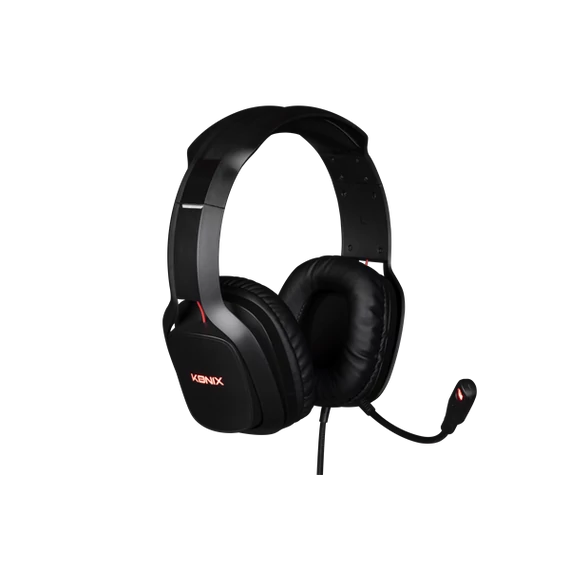 KONIX - DRAKKAR PC Mistlur 2.0 Fejhallgató Vezetékes Gaming Stereo Mikrofon,  Fekete
