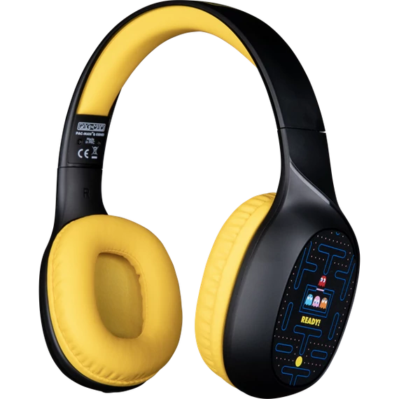 KONIX - PAC-MAN 2.0 Fejhallgató Vezeték Nélküli Bluetooth Gaming Stereo, Mikrofon, Fekete