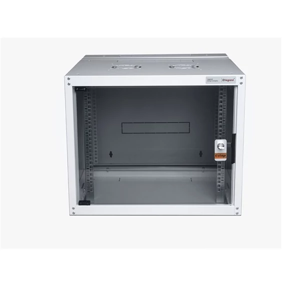 LEGRAND hálózati rack szekrény, 19`  7U SZÉL: 600 MÉLY: 600 MAG: 405 szürke egyrészes, üvegajtós készre szerelt MAX: 65