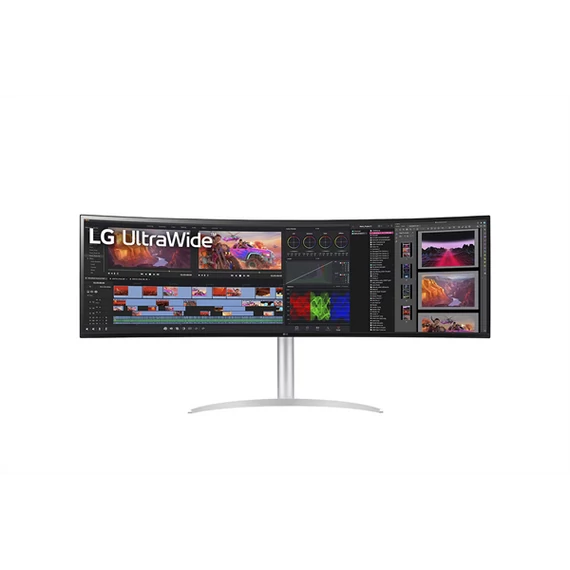 LG Ívelt Nano IPS monitor 49" 49WQ95C-W, 5120x1440, 32:9, 400cd/m2, 5ms, 2xHDMI/DisplayPort/USB-C/2xUSB, hangszóró