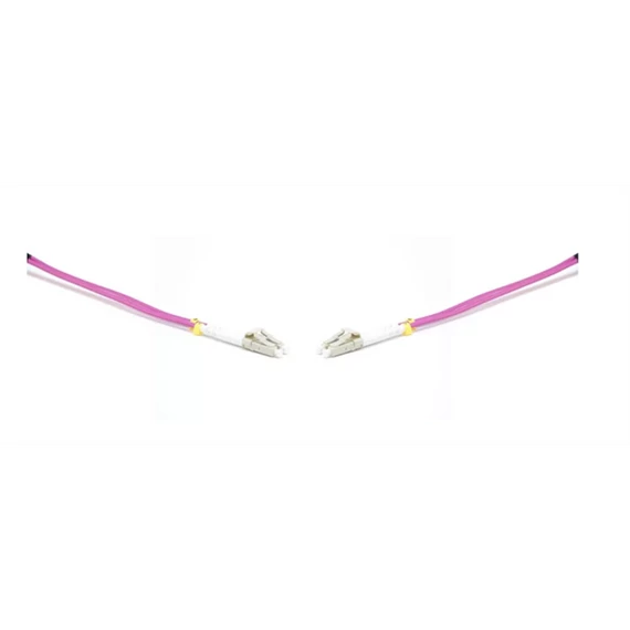 LINKEASY Duplex patch kábel  4 x LC/UPC csatlakozóval, 3mm duplex core 50/125 OM4 LSZH, 1 m