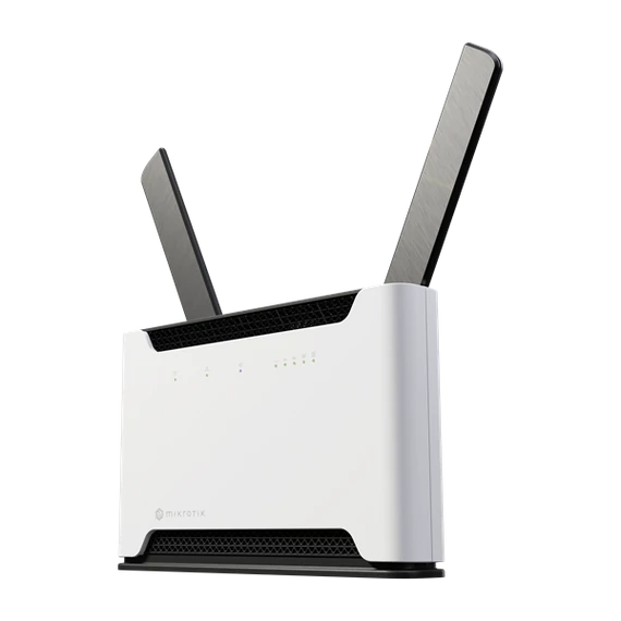 MIKROTIK Wireless Router DualBand, 4x1000Mbps+ 1x2,5Gbps, Chateau LTE18, 1xMicroSIM,Asztali -S53UG+5HaxD2HaxD-TC&EG18-EA