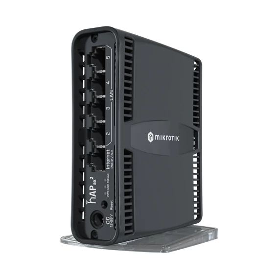 MIKROTIK Wireless Router DualBand, 5x1000Mbps (1xPOE Out), AX1800, WiFi6, Asztali - C52iG-5HaxD2HaxD-TC
