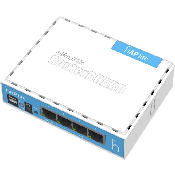 MIKROTIK Wireless Router RouterBOARD 2,4GHz, 4x100Mbps, 300Mbps, Asztali - RB941-2ND