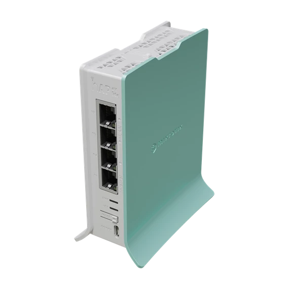 MIKROTIK Wireless Router RouterBOARD hAP ax lite,  2,4GHz, 4x1000Mbps,  AX600, WiFi6, Menedzselhető, Asztali - L41G-2AXD