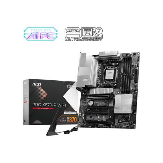 MSI Alaplap AM5 PRO X870-P WIFI AMD X870, ATX