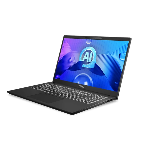 MSI Business NB Modern 15 H AI C1MG-074, 15.6" FHD, Intel Ultra 7 155H, 16GB, 512GB M.2, INT, NoOS, Fekete