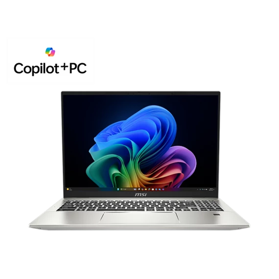 MSI Business NB Prestige A16 AI+ A3HMG-080, 16" UHD+ OLED, Ryzen AI 9 365, 32GB, 1TB M.2, INT, WIN11H, Ezüst
