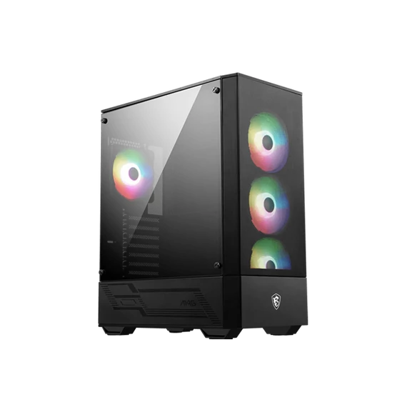 MSI Ház Midi ATX FORGE 112R, 4xARGB ventilátor, Tápegység nélkül, üvegfalú, fekete