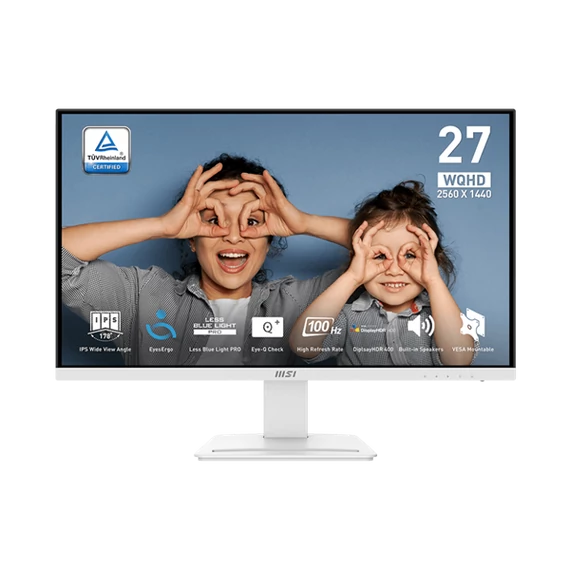 MSI Monitor Business PRO MP273QW E2 27" WQHD 2560x1440 IPS, 100Hz, 1300:1, 1ms, 2x HDMI, DP, White