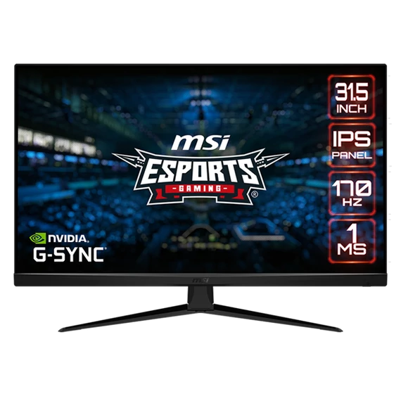 MSI Monitor GAMING G321Q LED 31,5" WQHD 2560x1440, IPS, 16:9, 1200:1 CR, 300cd/m2, 1ms, 170Hz, DP, HDMI, Black