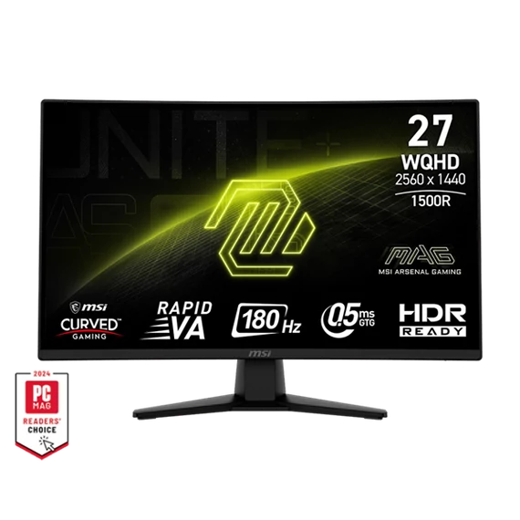 MSI Monitor GAMING MAG 274CQF 27" Rapid VA WQHD 2560x1440 16:9 5000:1 180Hz 0,5ms 2x HDMI, DP, Black