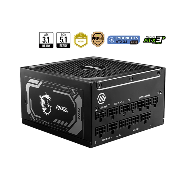 MSI Tápegység 1000W 80+ Gold moduláris, Gen 5.0