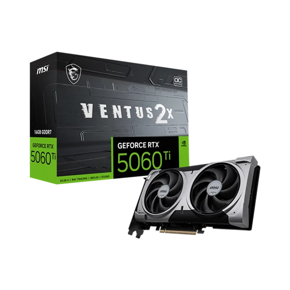 MSI Videokártya PCI-Ex16x nVIDIA RTX 5060 Ti VENTUS 2X PLUS 16GB DDR7 OC