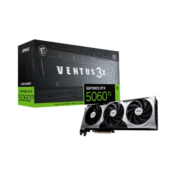 MSI Videokártya PCI-Ex16x nVIDIA RTX 5060 Ti VENTUS 3X 16GB DDR7 OC