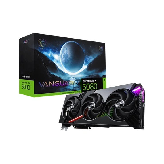 MSI Videokártya PCI-Ex16x nVIDIA RTX 5080 VANGUARD SOC 16GB DDR7
