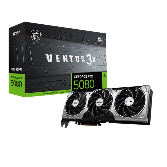 MSI Videokártya PCI-Ex16x nVIDIA RTX 5080 VENTUS 3X 16GB DDR7 OC