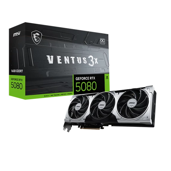 MSI Videokártya PCI-Ex16x nVIDIA RTX 5080 VENTUS 3X PLUS 16GB DDR7 OC