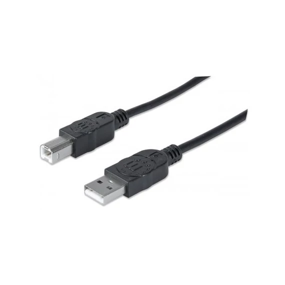 Manhattan Kábel - USB nyomtató kábel (USB2.0, USB-A - USB-B, 180cm, Fekete)