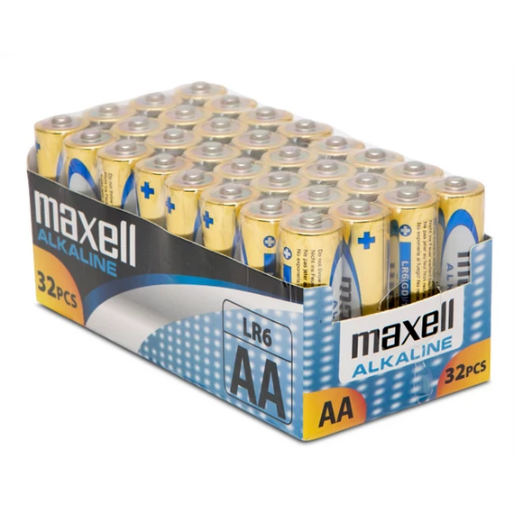 Maxell Elem - Alkáli elem,  32db AA (LR6), 1,5V (no mercury)