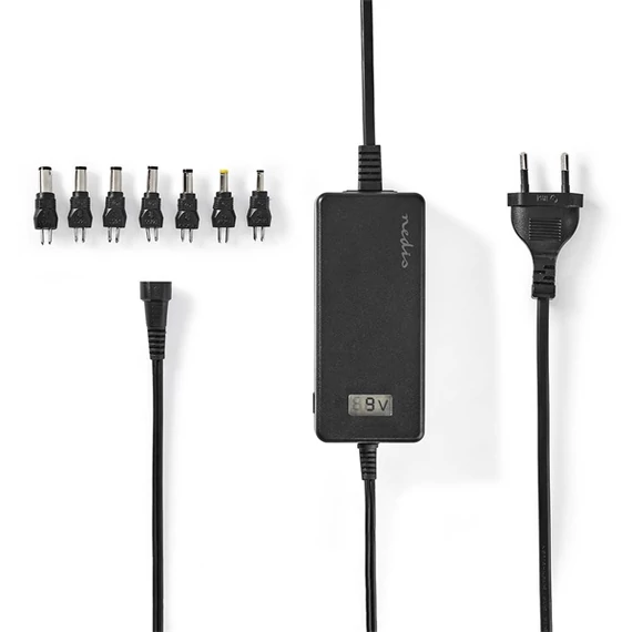Nedis ACPA105 univerzális töltő / táp, 5V-24V, 36W, 1,8m, 7 cserélhető adapter fej, túlfeszültség védelem