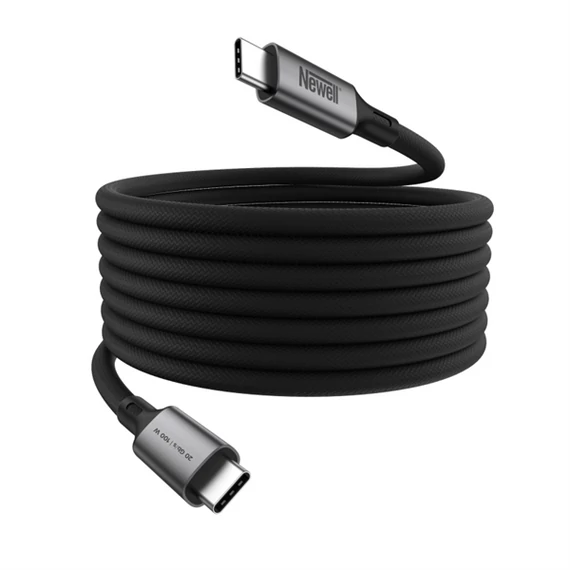 NEWELL USB-C – USB-C 3.2 Gen 2 mágneses gyorstöltő kábel, 20 Gbps adatátvitel, 100W, 40 hónap garancia